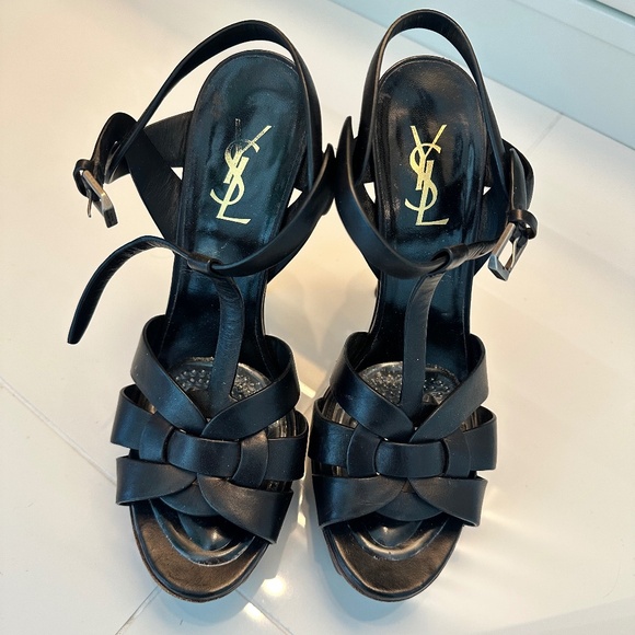 Saint Laurent Tribute Platform Sandals - Picture 1 of 5